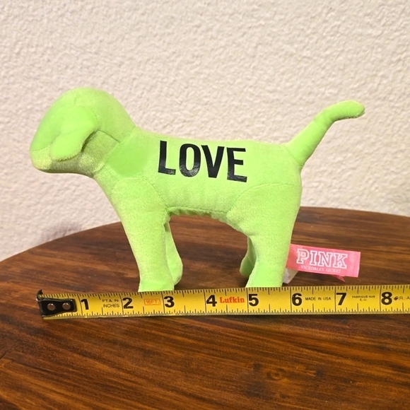 PINK Victoria's Secret LIME Green plush Dog Collector's  Excellent condition! - Picture 2 of 9